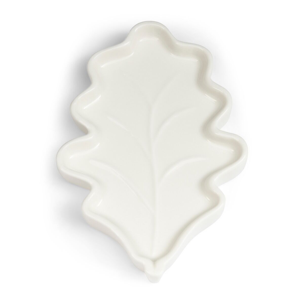 Mini talerzyk Winter Leaf 13x9cm porcelana biała