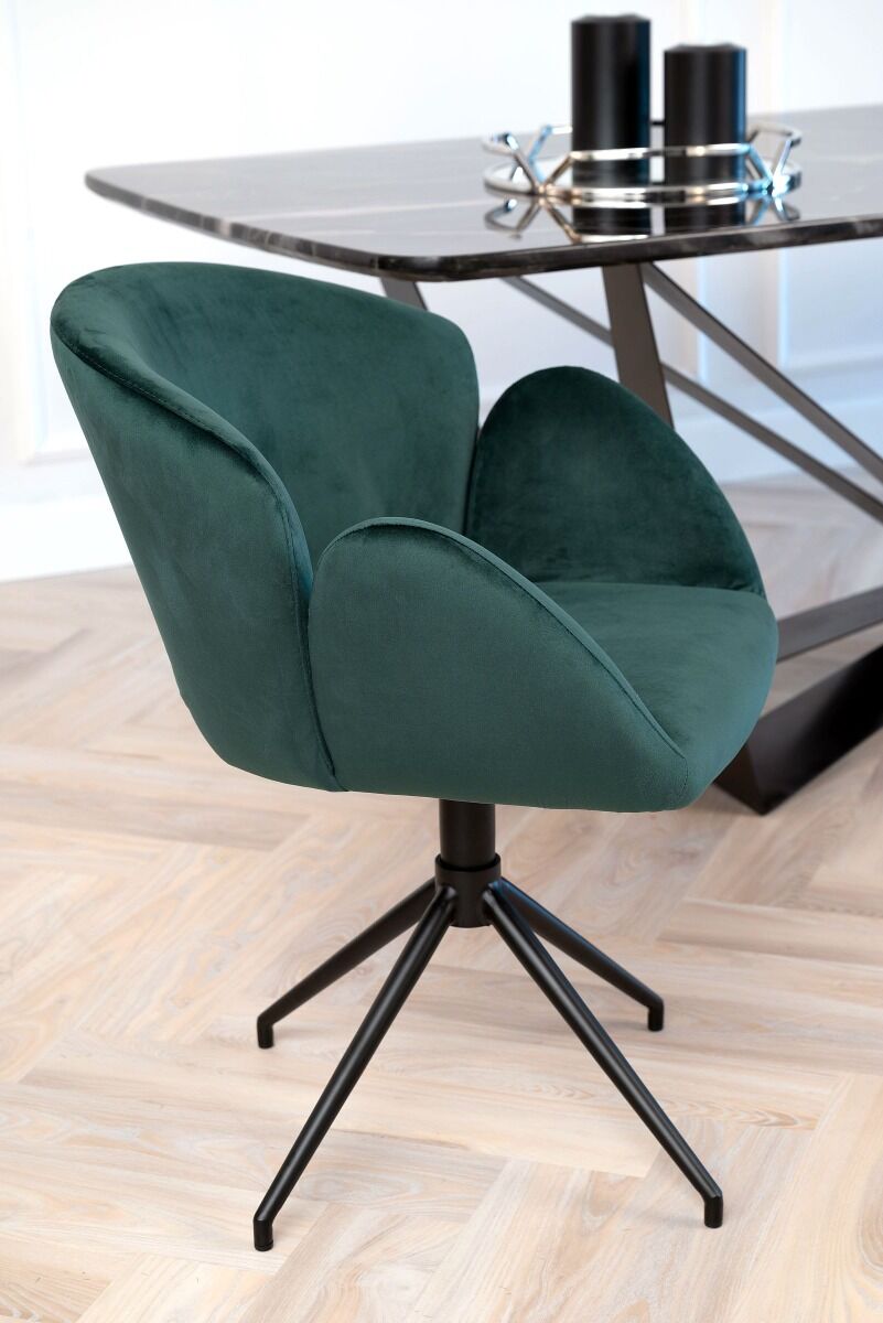 Krzesło obrotowe Leaf 60x60x76 cm zielony