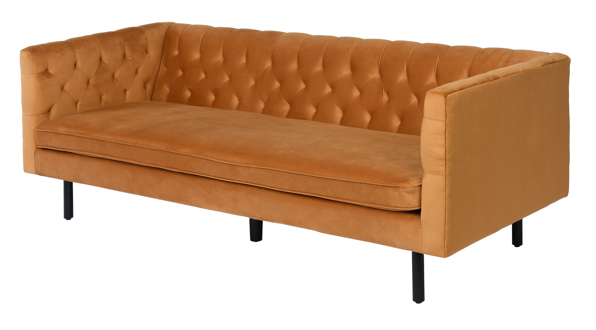 Sofa Vanity musztardowa 201x88x76cm