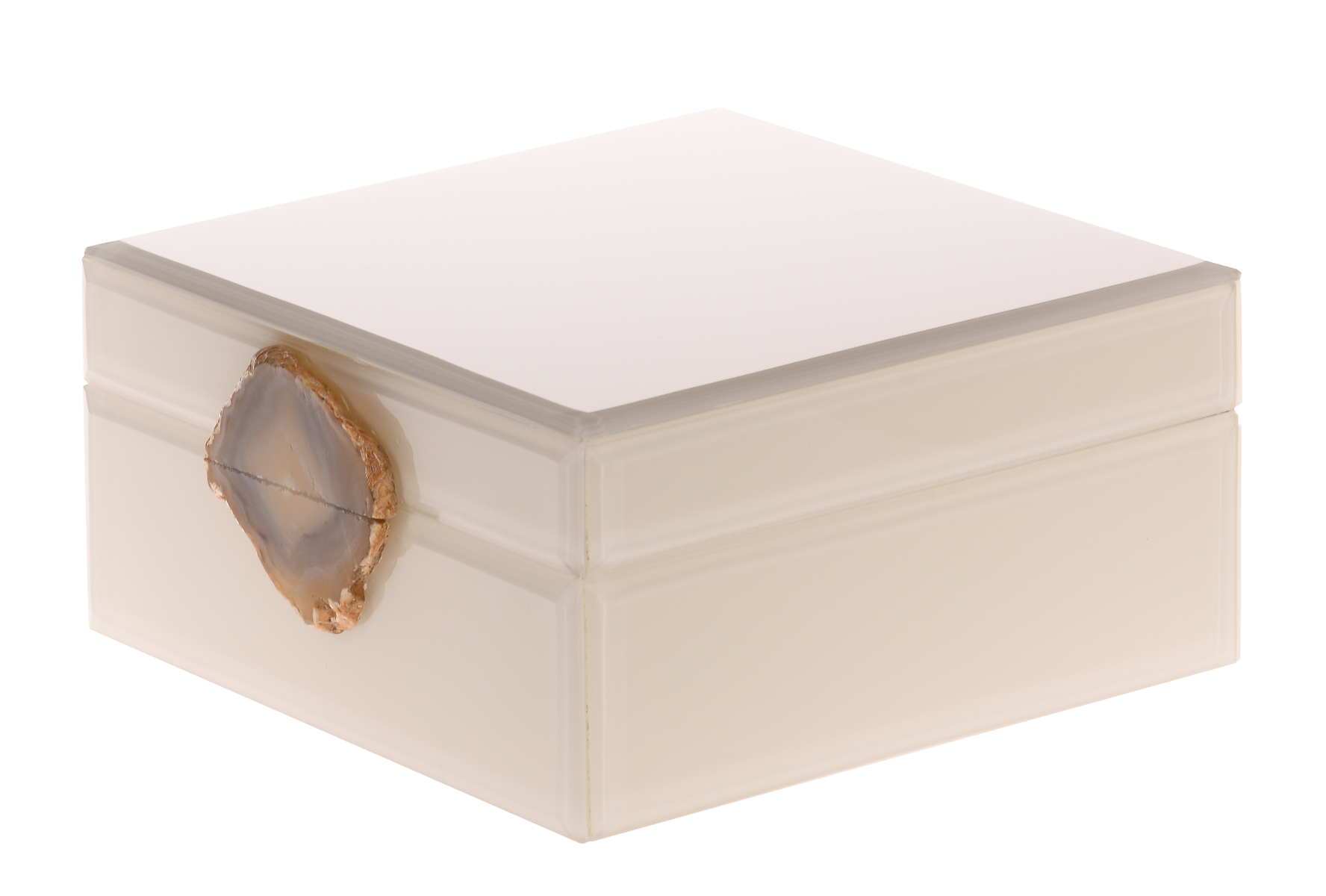 Pudełko ozdobne Cofanetto z uchwytem z agatu 16x16x7,5cm