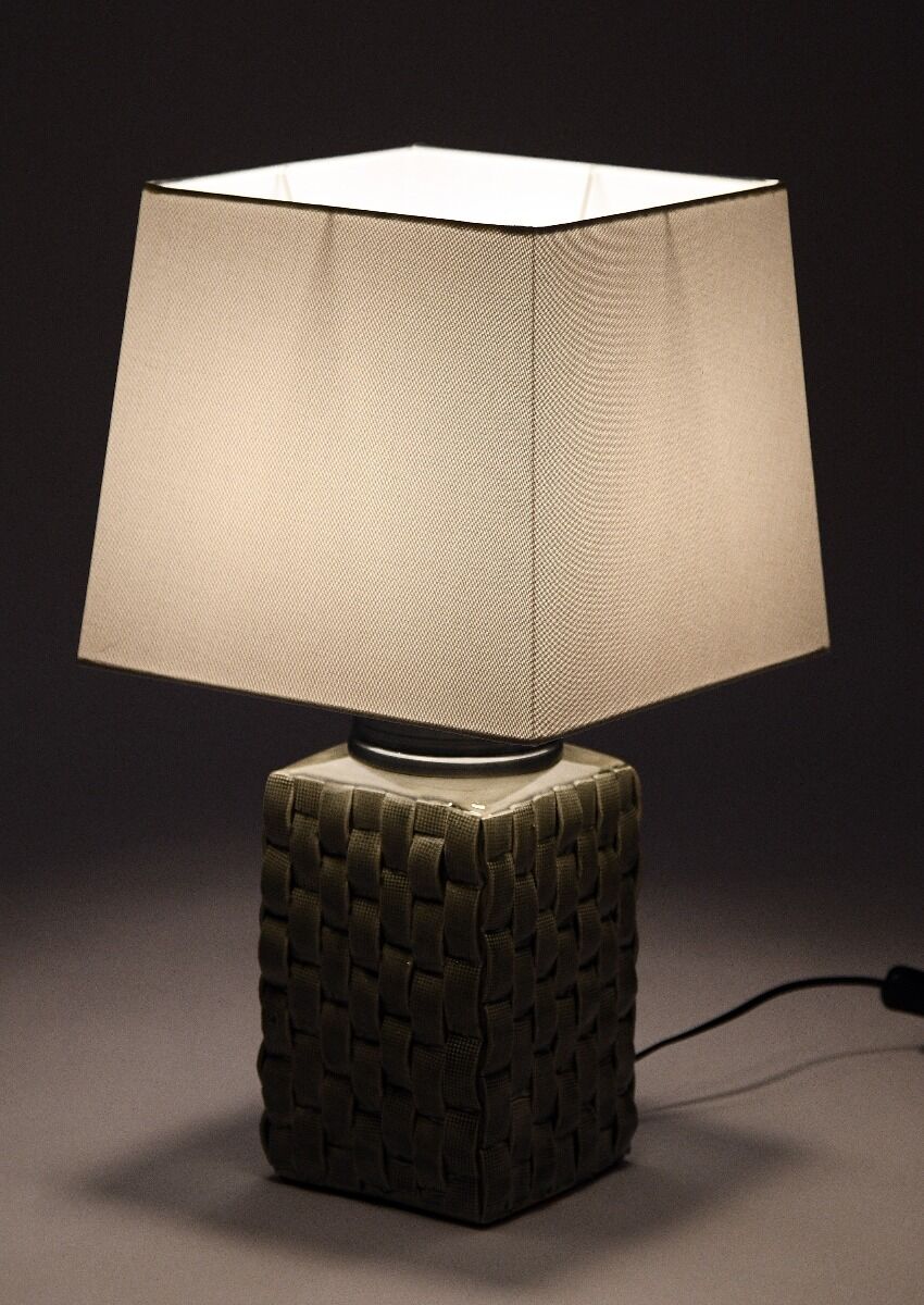 Lampa Stołowa Saville 18x18x38cm z abażurem