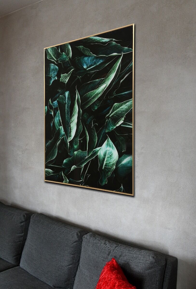 Grafika na szkle Green Leaves 70x100x3cm 