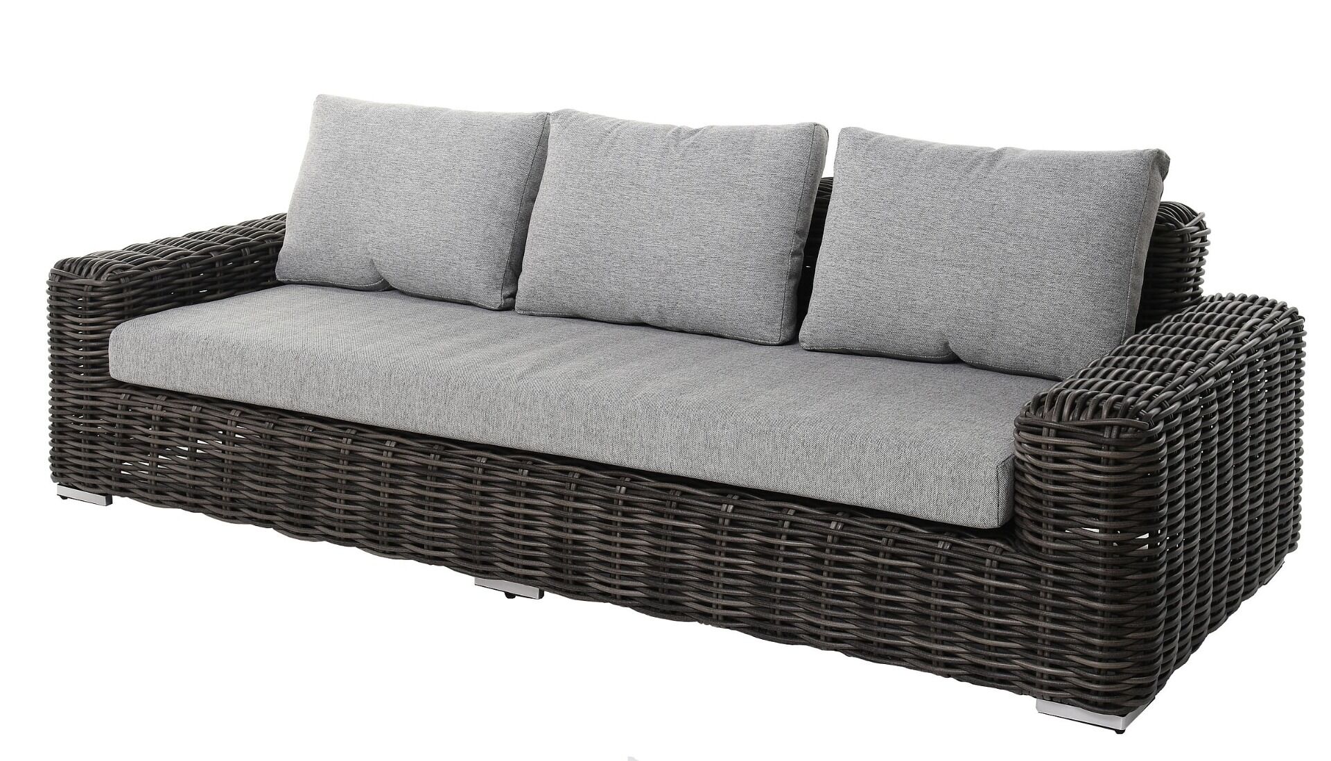 Sofa ogrodowa Maje Grey 3 osobowa 246x99x73cm Miloo Home