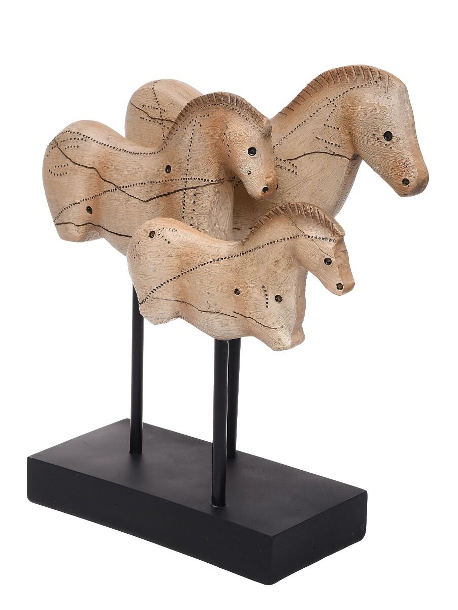 Figurka 3 konie Antique 35x13x39 cm
