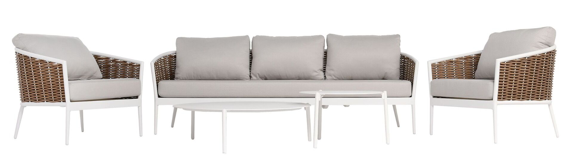 Sofa 3 osobowa Cora White 232x82x75cm