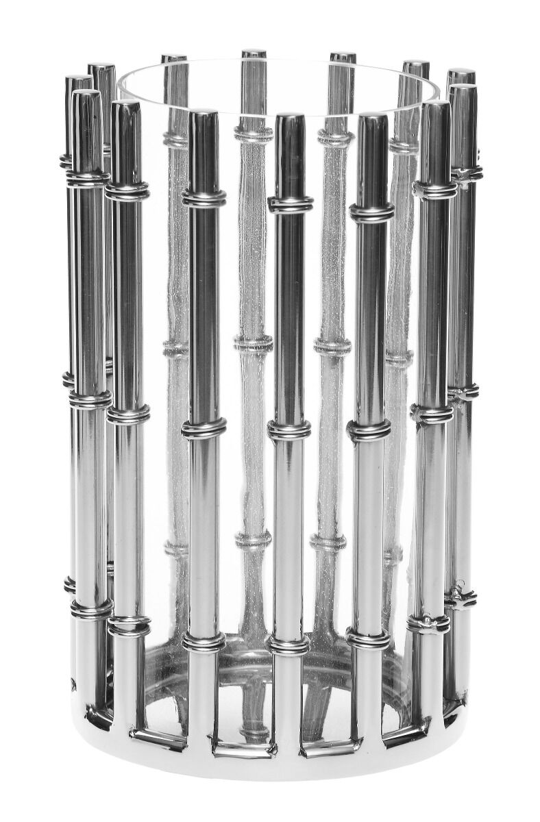 Lampion Pillar 13x13x21cm srebrny