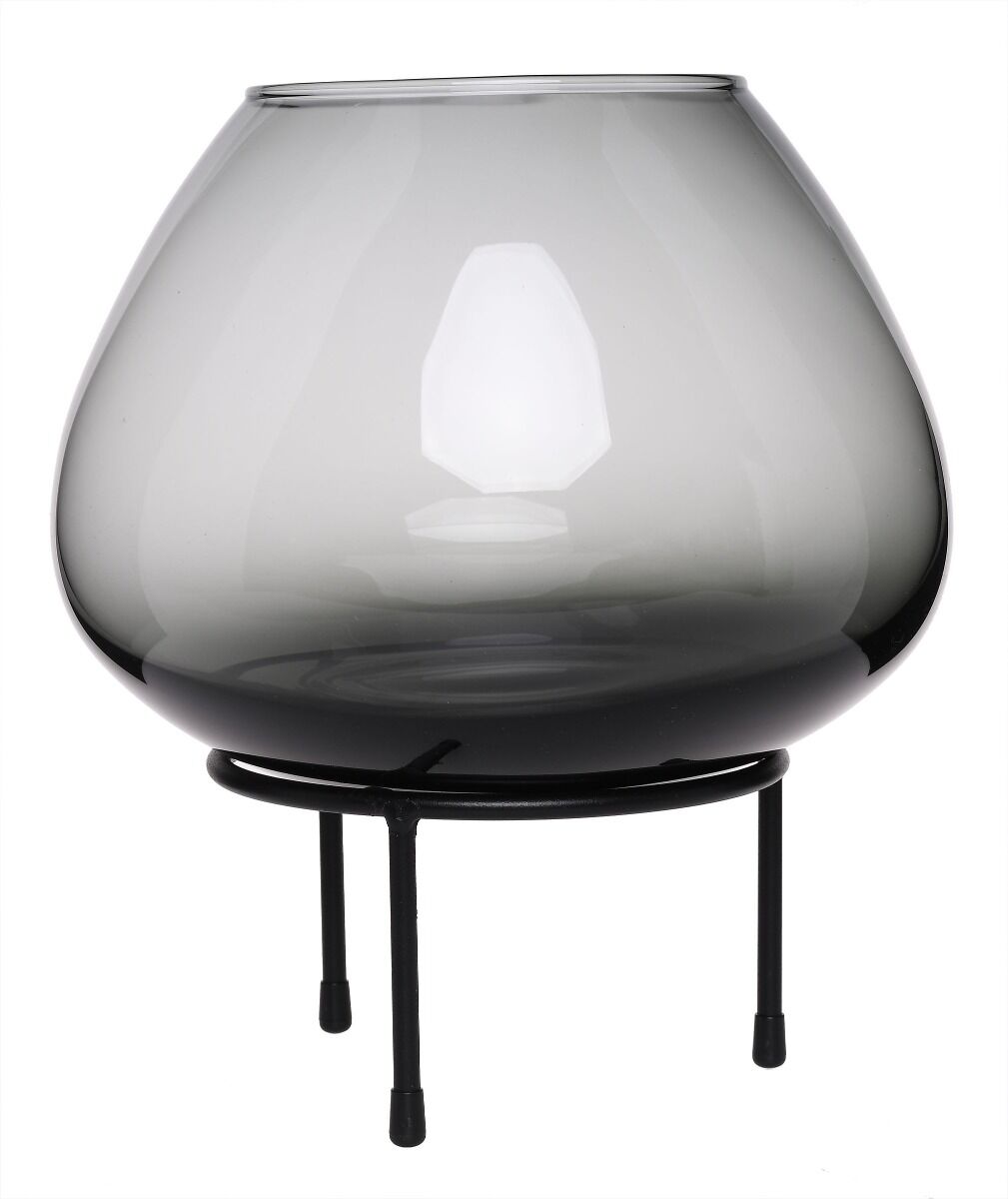 Lampion na metalowej podstawie Pasu 22x25 cm