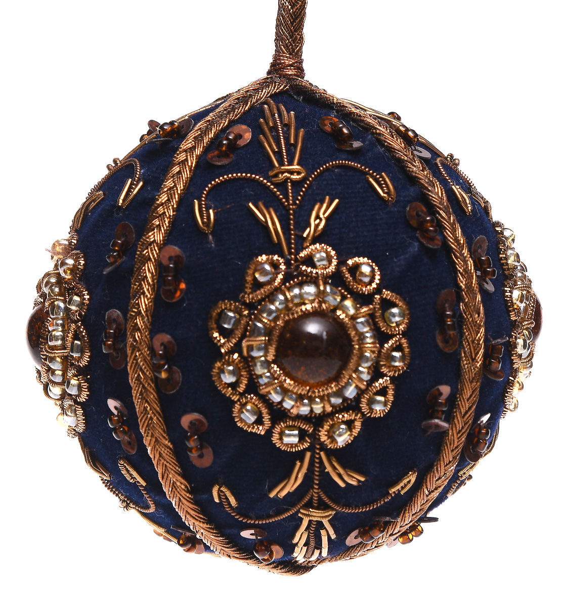 Ornament Haftowana Bombka 7,5 cm
