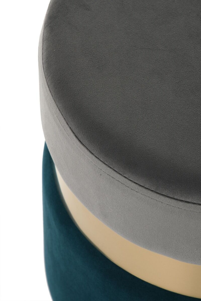 Pufa Infinity Duo 35x40cm velvet lt grey / turquoise