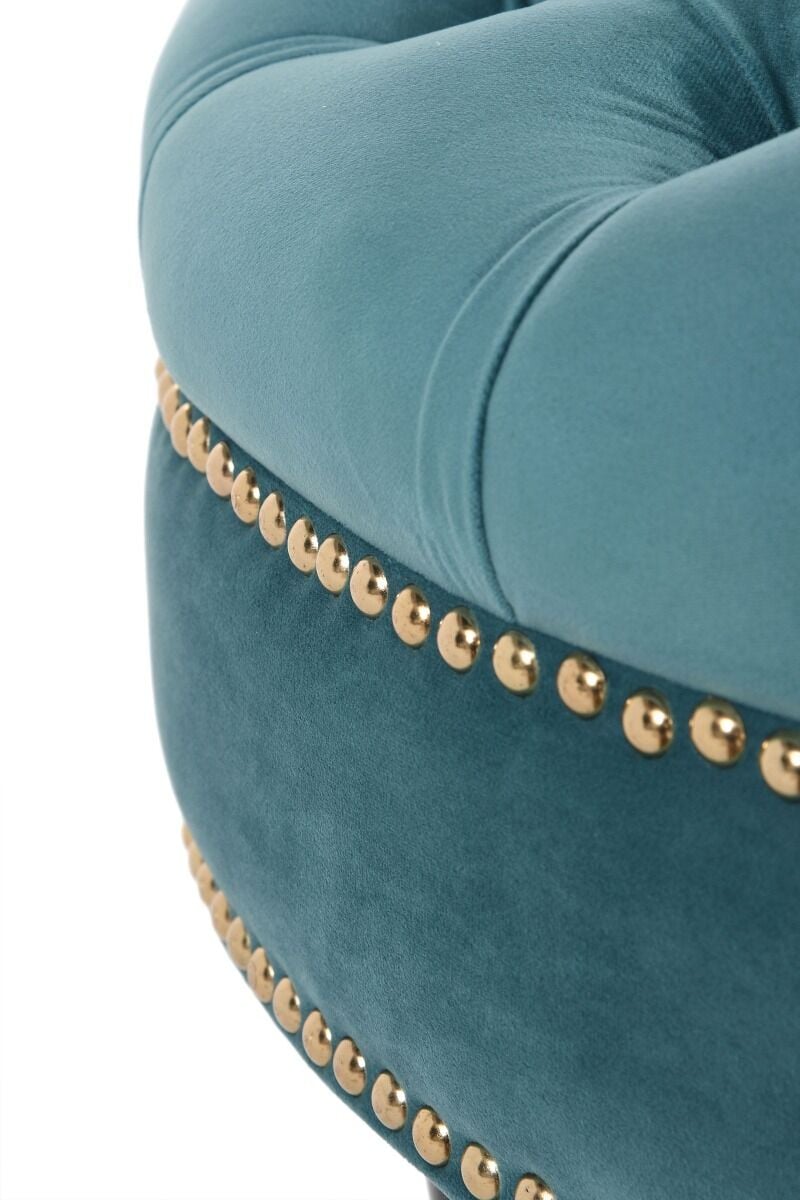 Pufa Barollo 70x36cm velvet turquoise