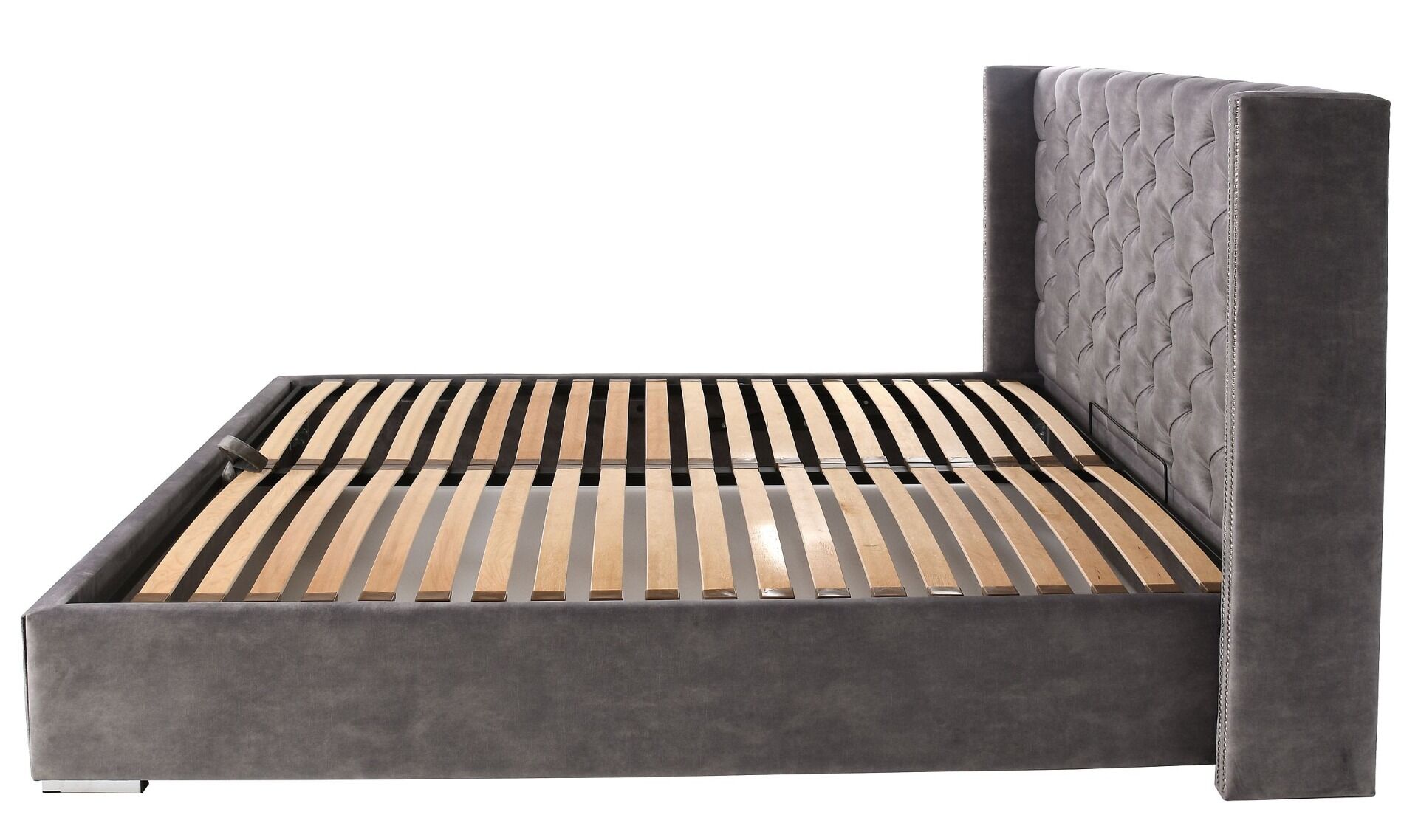 Łóżko Carney z pojemnikiem na pościel do materaca 160x200 cm