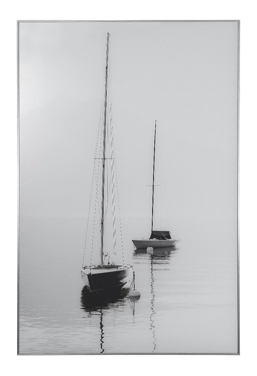 Grafika na szkle Boats In The Mist 70x100x3cm
