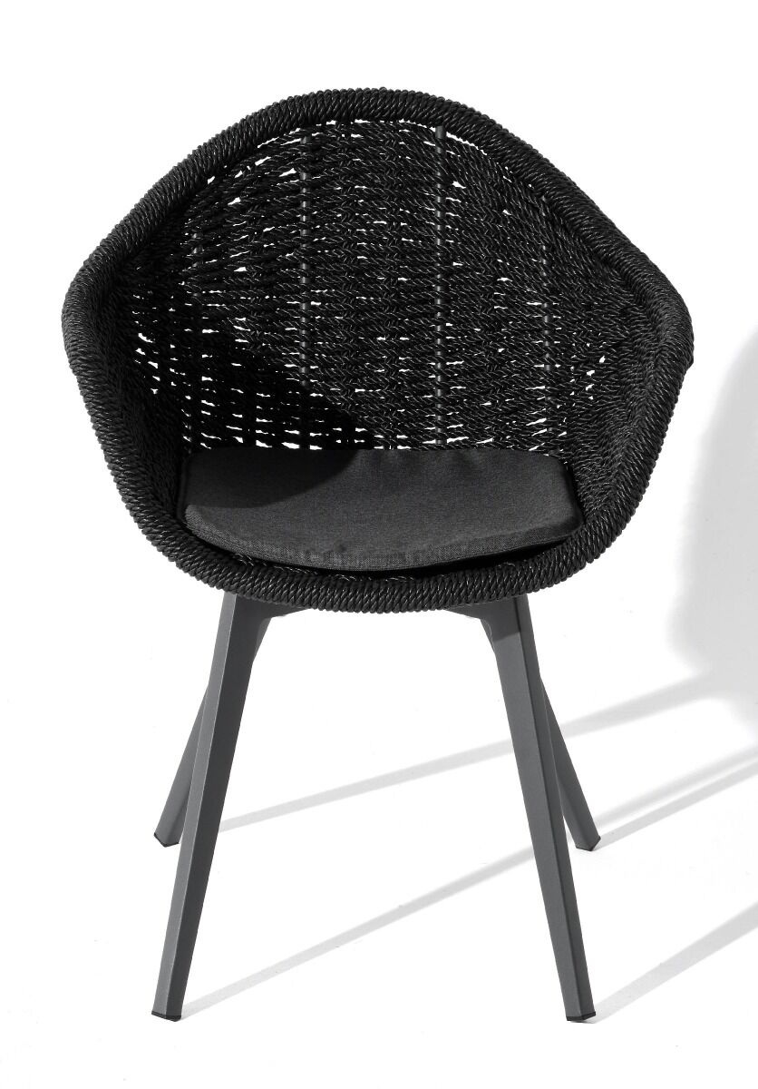 Krzesło ogrodowe Bati czarny 58x56x85cm Miloo Home