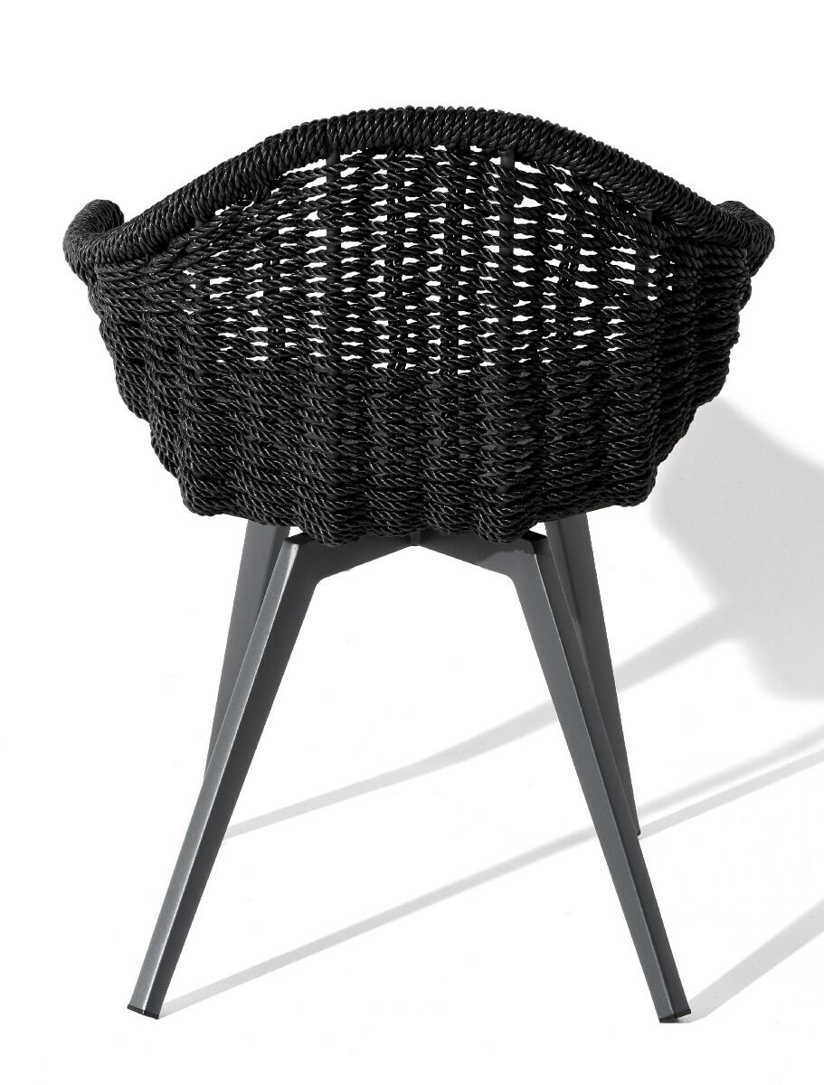 Krzesło ogrodowe Bati czarny 58x56x85cm Miloo Home