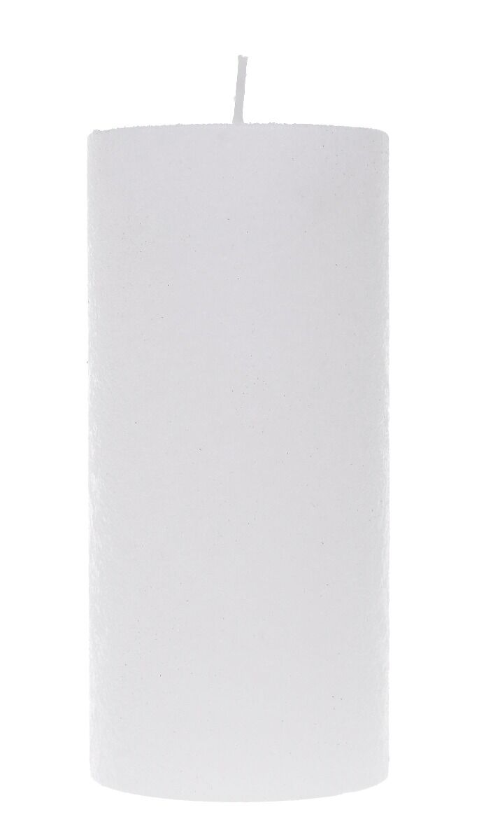 Świeca walec Velour 7x15cm biała