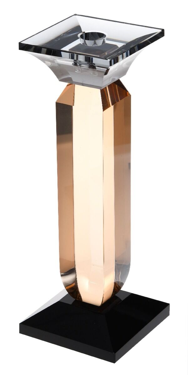Świecznik Crystal Lungo Amber 10x10x27 cm