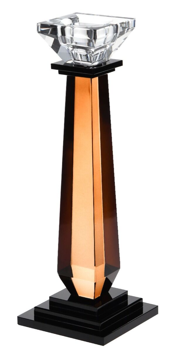 Świecznik Crystal Marron 9x9x26 cm 