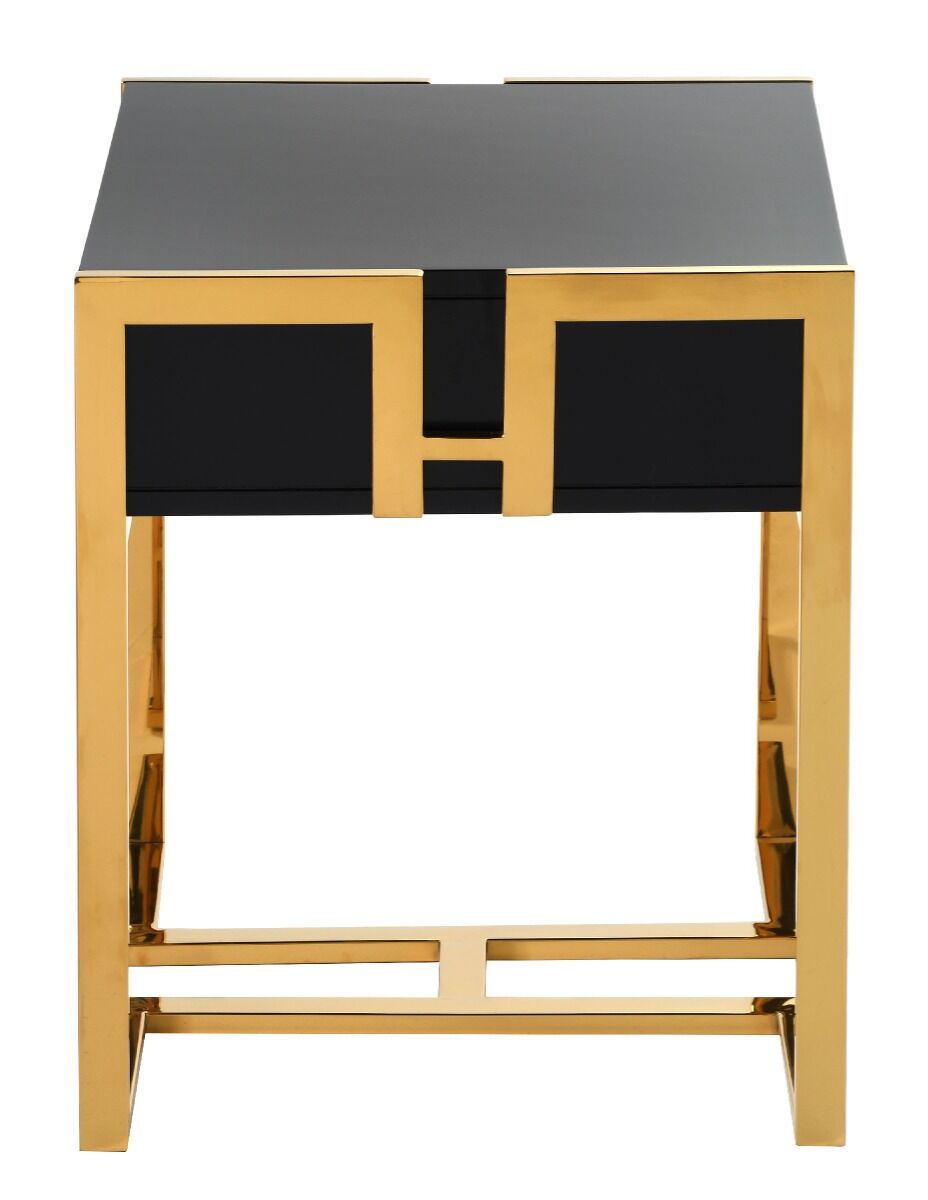Stolik boczny z szufladą Gusto Nero 50x50x45 cm