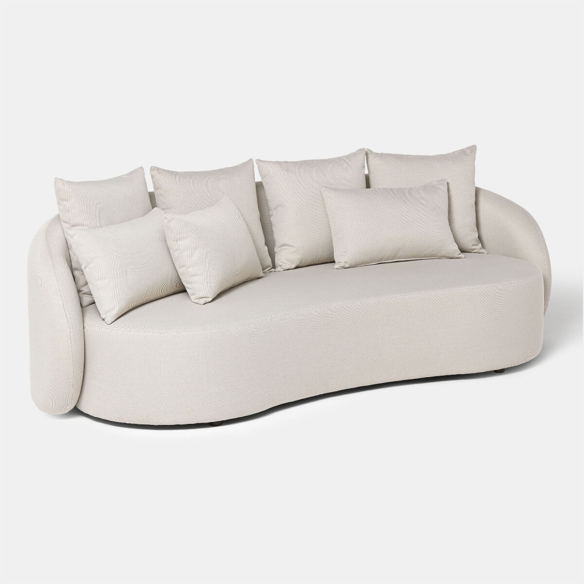 Sofa ogrodowa 2 osobowa Tongo 228x107x74cm off white-beż tkanina Olefin Miloo Home