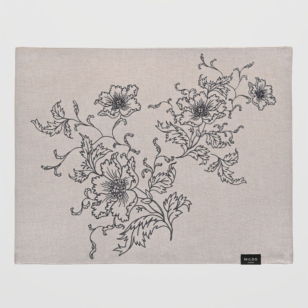 Podkładka Floral zdobiona atramentowym haftem 35x45 cm