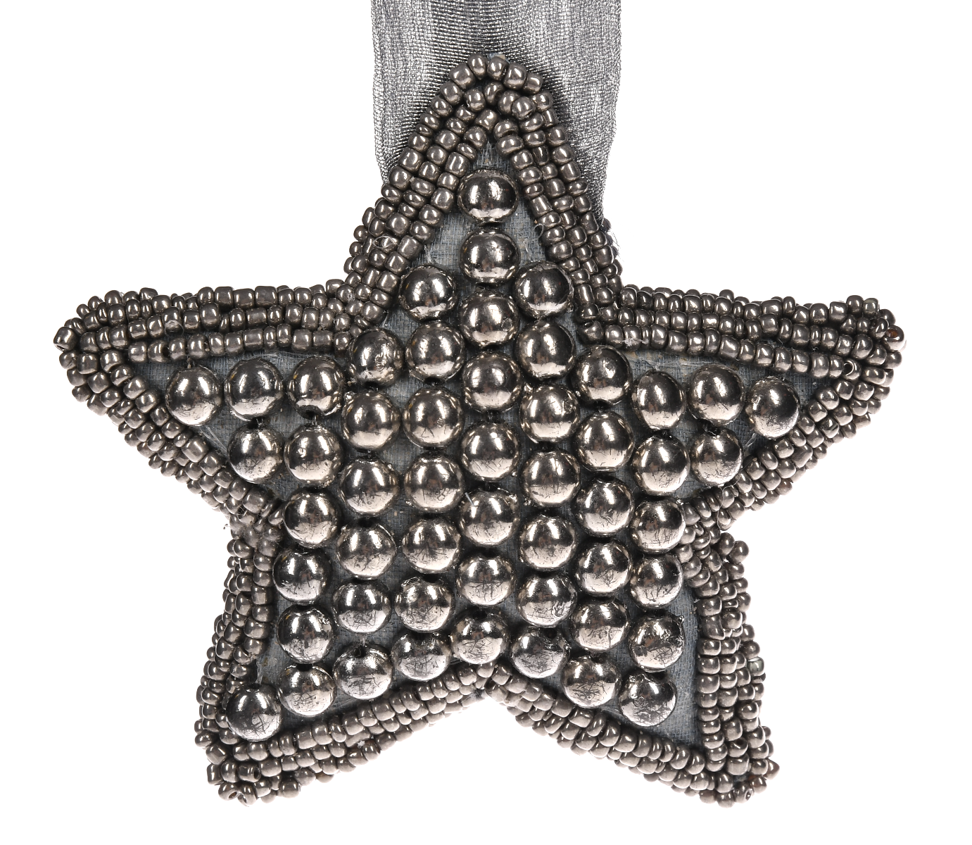 Ornament gwiazda koraliki 10 cm