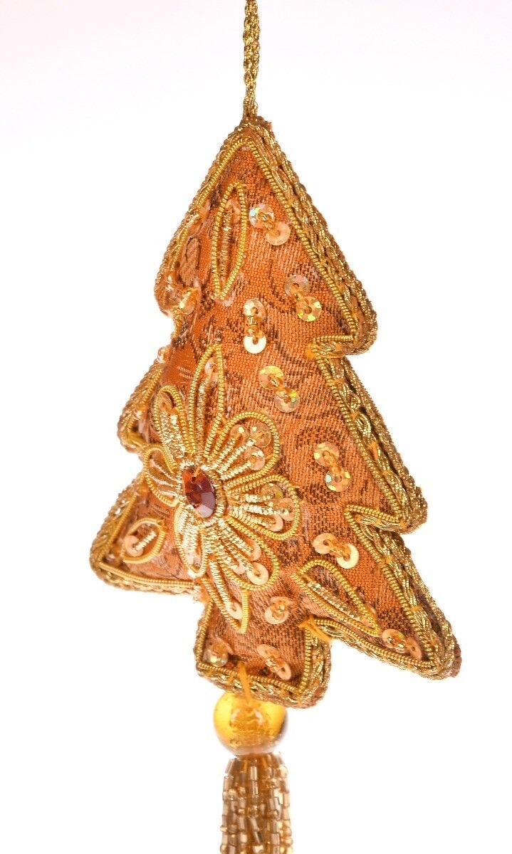 Ornament haftowana choinka z chwostem 10 cm