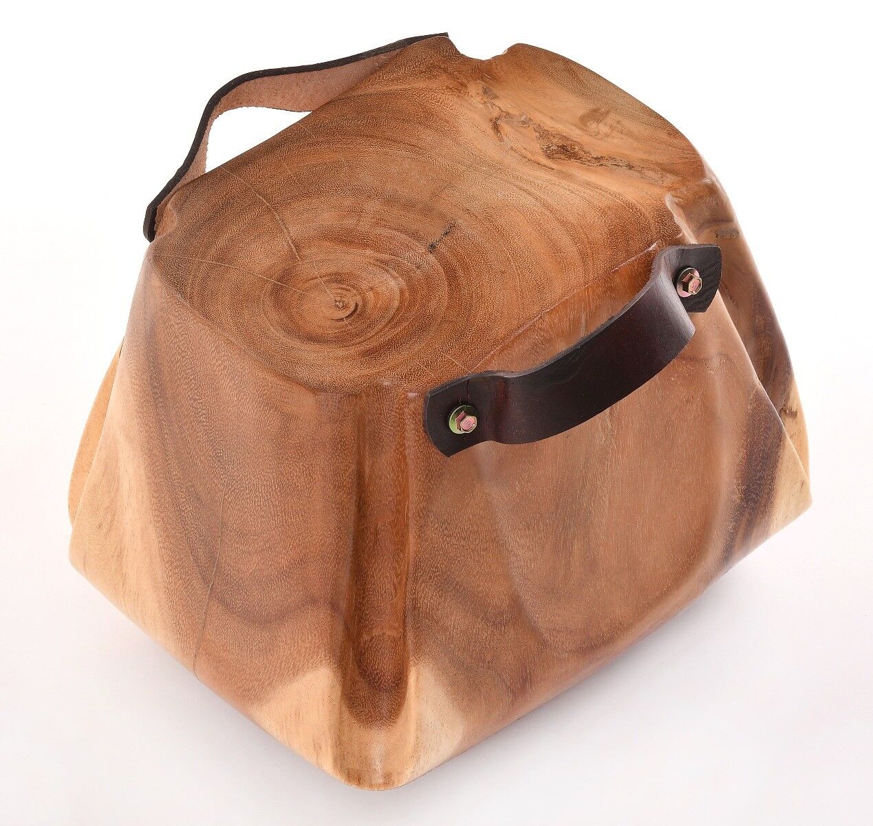Stołek drewniany w formie torby Natural Secret 25x30x25 cm