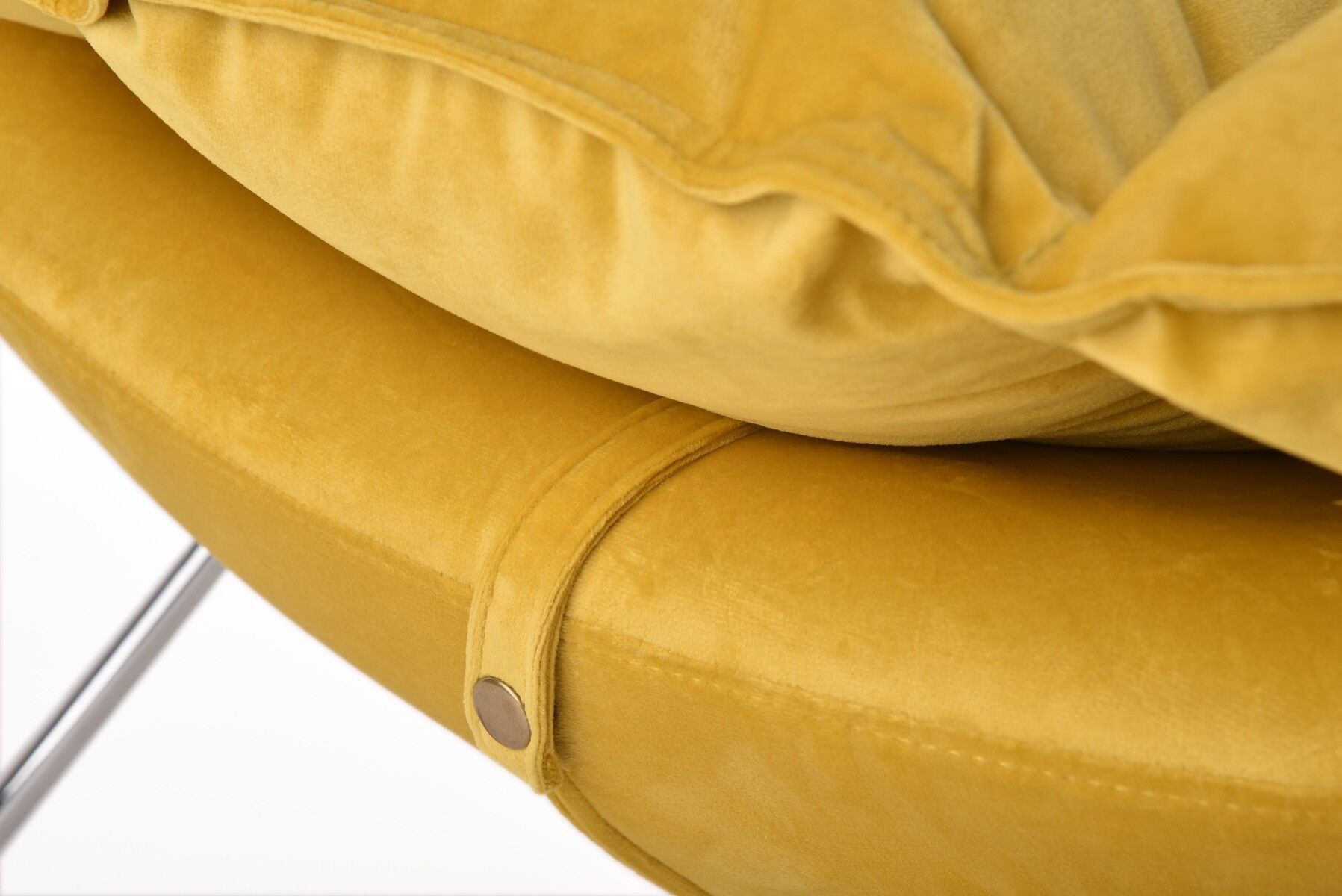 Fotel bujany Lieslie żółty 90x102x85 cm