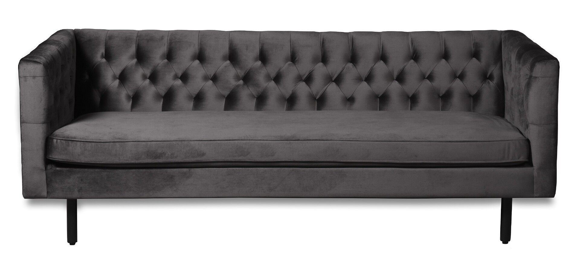 Sofa Vanity ciemny szary 201x88x76 cm