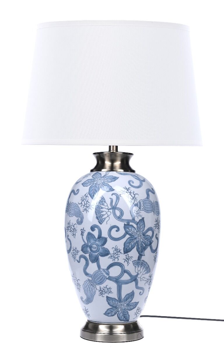 Lampa stołowa z abażurem Floris 23x23x54cm