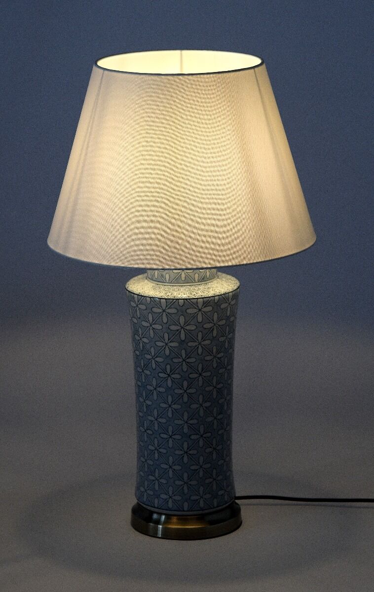 Lampa stołowa z abażurem Anabel 18x18x51cm 