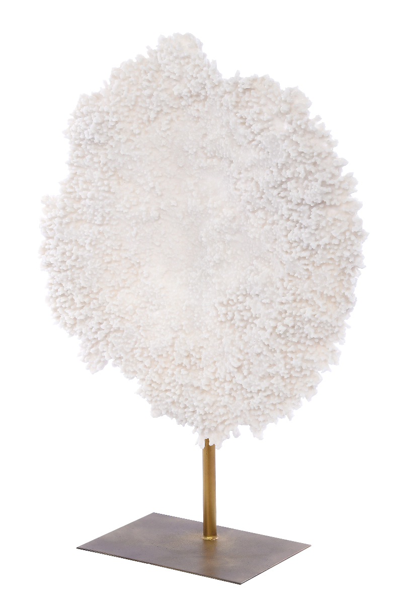 Biały koralowiec na podstawie East Hamptons 59x20x77cm