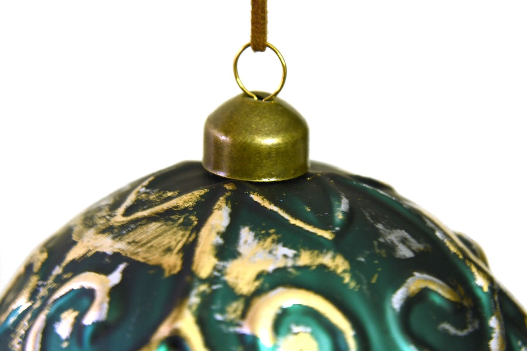 Bombka tłoczona ornament 12cm