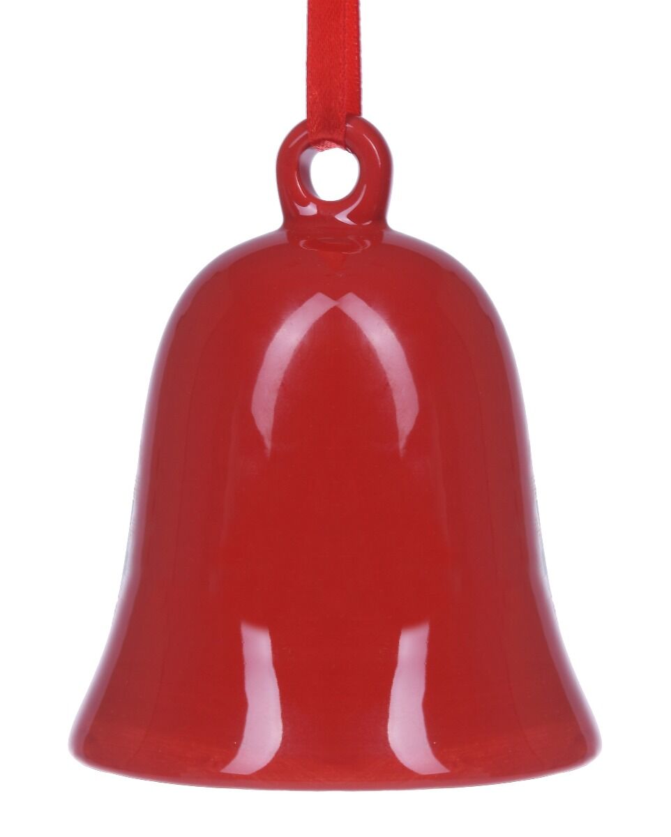 Czerwona bombka dzwoneczek 10 cm